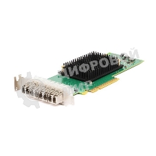 Emulex LPe31004-M6 bulk Gen 6 (16GFC), 4-port, 16Gb/s, PCIe Gen3 x8, трансиверы установлены, LP+FH brackets, OEM