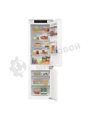 Встраиваемый холодильник Gorenje NRKI517142, полезный объем 243 л, электронное управление, цифровой дисплей, автоматическое размораживание No Frost, быстрое замораживание, интенсивное охлаждение, зона свежести с контролем влажности, слайдерное крепление, энергоэффективность А+