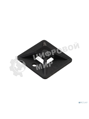 Самоклеющаяся площадка для крепления стяжек ExeGate EX293142RUS STM2020B-100 (20х20 мм, halogen free, -40°C - +85°C, черная, 100 шт)