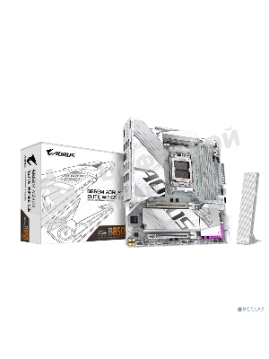 Материнская плата Gigabyte B850M AORUS ELITE WIFI6E ICE, AM5, AMD B850, 4xDDR5, 4xSATA, 2xM.2, 1xPCIe 5.0 x16, 1xPCIe 3.0 x4, 1xDP, 1xHDMI, 1x2.5Gb LAN, Wi-Fi 6E, Bluetooth 5.3, 2xUSB-A 10Gbps (Gen2), 5xUSB-A 5Gbps, 4xUSB-A 2.0, 1xUSB-C 10Gbps (Gen2), 2x3.5 мм, 7.1, mATX
