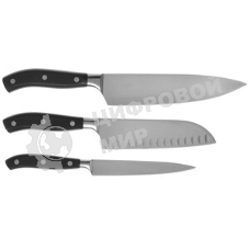 Набор ножей кухонных Victorinox Forged Chefs (7.7243.3) компл.: 3 шт черный, подар. коробка