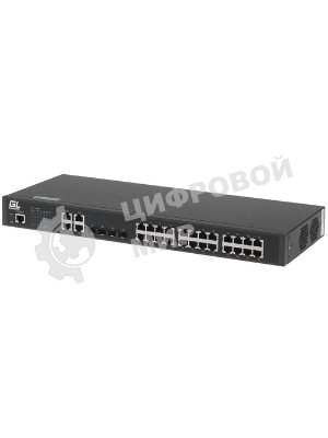 Коммутатор GIGALINK GL-SW-G201-28SC, 8×100/1000 Мбит/с Combo + 16×1 Гбит/с SFP + 4×10 Гбит/с SFP+, управляемый