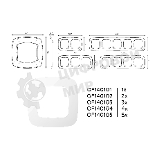 Рамка OMEGA Ecta (Белый глянец) 5-ая OF140105