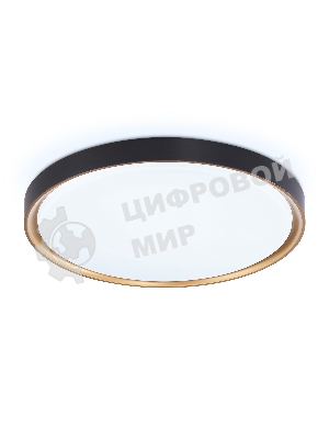 Потолочный светодиодный светильник Ambrella light FZ1249 BK/GD черный/золото IP54 45W 5000K D480*60 (Без ПДУ)