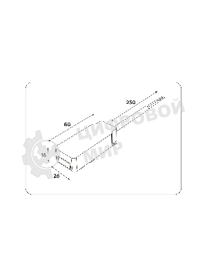 Ввод питания для шинопровода IP20 48V 60*26*16 GV1261 WH белый