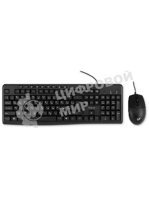 Комплект клавиатура+мышь Oklick S650 проводной, USB, 2000 DPI, чёрный