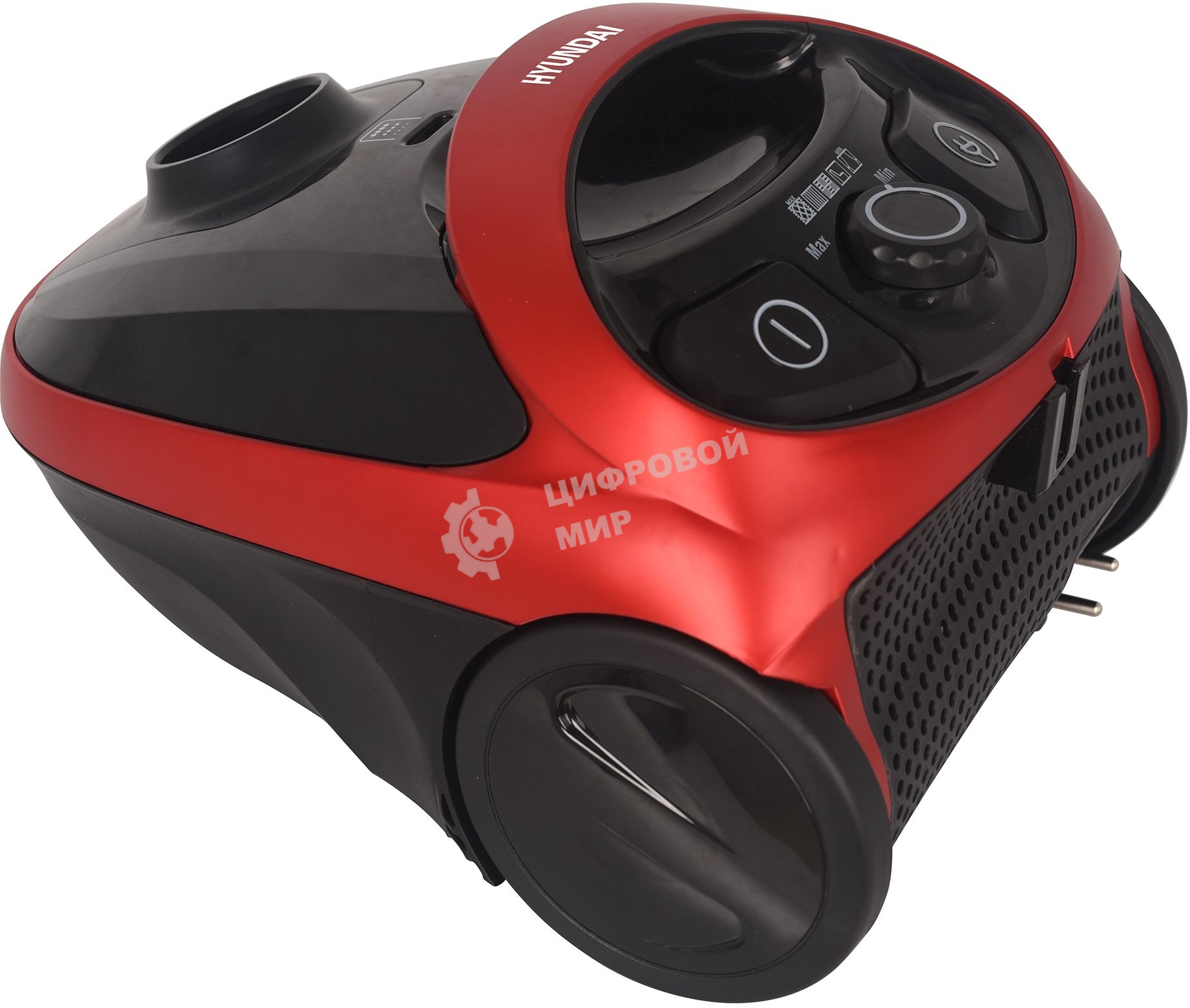 Пылесос Hyundai HYV-B1570 красный/черный, 250/1800 Вт, уборка сухая, пылесборник мешок, 1.5 л (в компл.:1мешок)