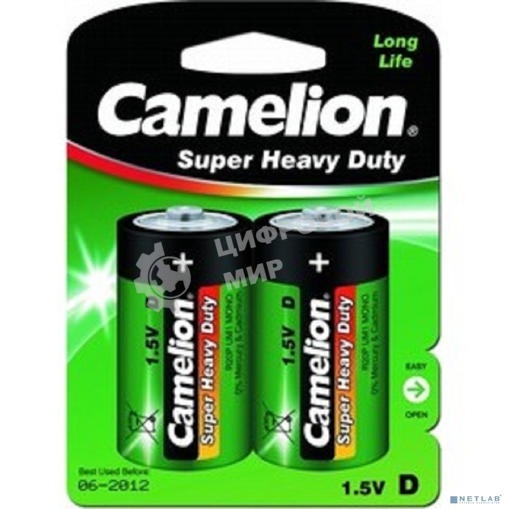 Батарейка Camelion R20 BL-2 1.5В