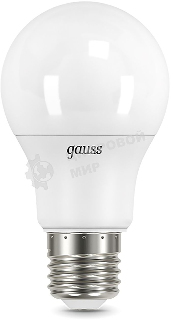 Лампа светодиодная Gauss A60 12Вт цок.: E27 шар 220B 3000K св. свеч. бел. теп. A60 (упак.: 10 шт)