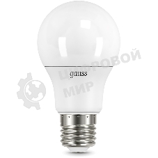 Лампа светодиодная Gauss A60 12Вт цок.: E27 шар 220B 3000K св. свеч. бел. теп. A60 (упак.: 10 шт)