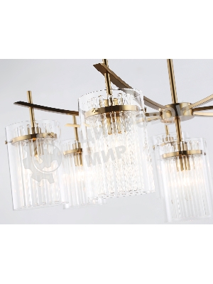 Люстра Ambrella light LH56033/7+1 BS/CL латунь/прозрачный E14*8 max 40W D790*1200