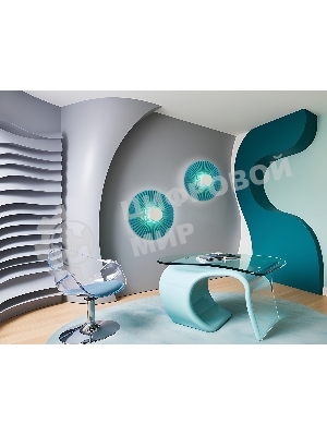 Настенный светильник Ambrella light LH72651 WH/GR белый/бирюзовый 6W 3000K D300*100