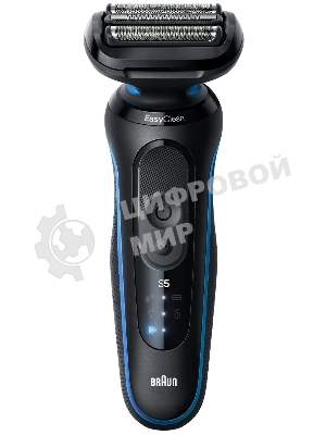 Электробритва Braun S5 52-B1600S синий с чехлом и насадками для стайлинга тела и бороды тип 5762