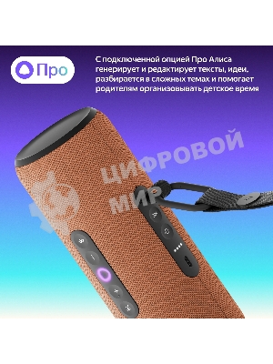 Умная колонка Яндекс Станция Стрит, 30Вт, компактная, 2 динамика, Wi-Fi, Bluetooth 5.0, Алиса, оранжевый