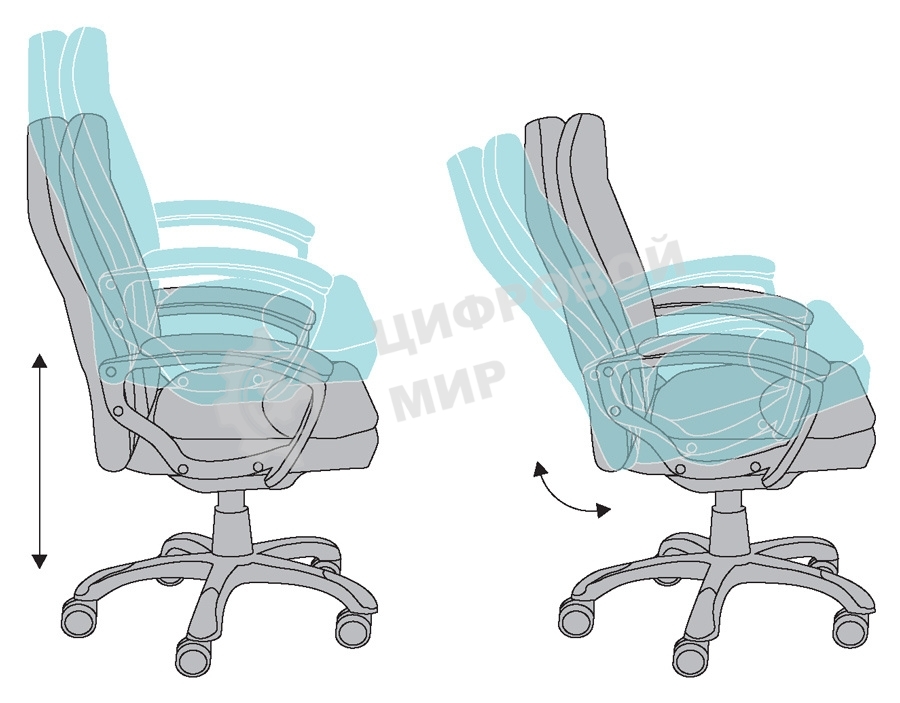 Кресло руководителя Бюрократ CH-868LT/#B черный искусственная кожа