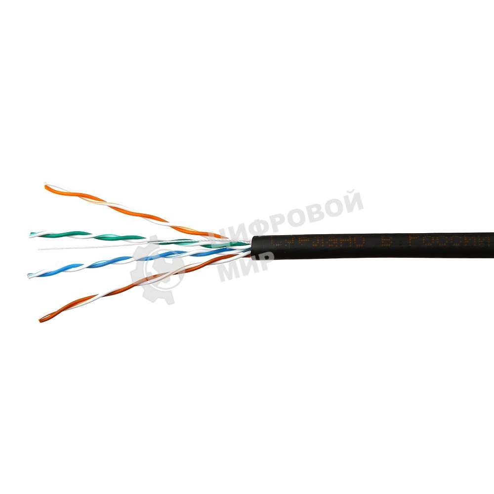 Кабель SkyNet Premium UTP outdoor 4x2x0,51, медный, FLUKE TEST, кат.5e, однож., 305 м, box, черный