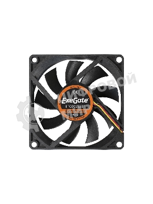 Вентилятор для корпуса ExeGate ExtraPower EP08015S3P черный, 80 мм, 2500 об/мин, 25.5 дБ, 3 pin