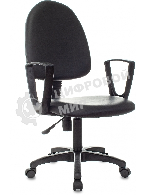 Кресло Бюрократ CH-1300N/OR-16 черный, экокожа, 120 кг, механизм качания