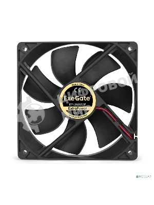 Вентилятор для корпуса ExeGate ExtraPower EP12025S2P черный, 120 мм, 1800 об/мин, 28 дБ, 2 pin
