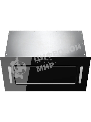 Встраиваемая вытяжка Kuppersberg, 52 см, мощность рециркуляции 650 м3/ч, мощность отвода 1300 м3/ч, сенсорное управление, таймер, турборежим, угольный фильтр KF-ES (доп. Опция), уровень шума 46 дБ, черный