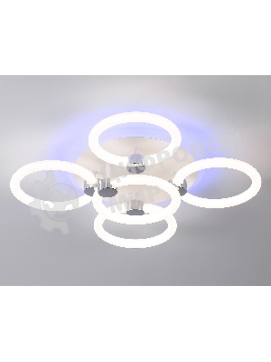 Потолочный светодиодный светильник FA3841/4+1 WH белый 70W 3000K-6400K+RGB D538*115 (ПДУ РАДИО 2.4G)