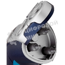 Электробритва роторная Starwind SSH 1525 реж.эл.:3 питан.:аккум. голубой/черный