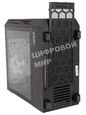 Компьютерный корпус Hiper PB81 черный без БП ATX 3x120мм 2xUSB2.0 2xUSB3.0 audio bott PSU