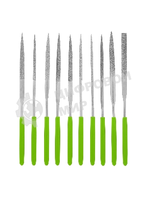 Набор надфилей алмазных Сибртех, 140х50х3, 10 шт.