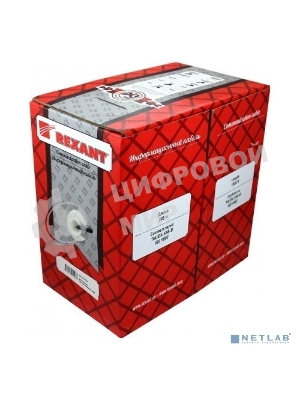 Кабель витая пара Rexant FTP 2PR 24AWG, cat.5e STRANDED (бухта 305 м)