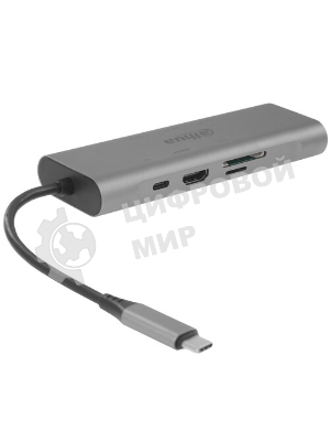 USB-концентратор Dahua TC38, USB Type-C, USB 3.0 + HDMI + RJ45 + SD/TF + PD Docking Station, USB