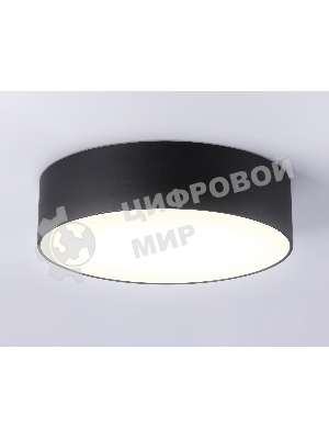 Потолочный светодиодный светильник Ambrella light FV5517 BK черный LED 18W 3000K D160*58 (Без ПДУ)