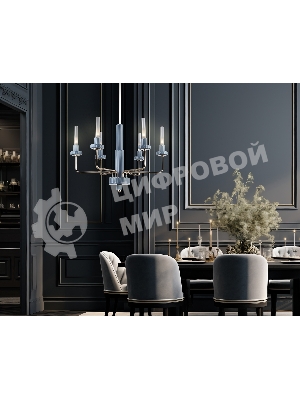Люстра Ambrella light LH53124/6 GD/WH/GB золото/белый/серо-синий 10W 3000K D660*1120