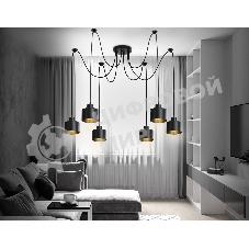 Светильник Ambrella light TR8132/6 BK черный E27*6 max 40W D700*800
