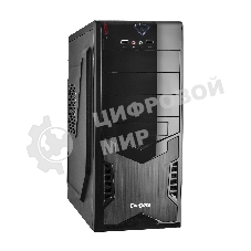 Компьютерный корпус Miditower ExeGate CP-601 Black, ATX, (CP450W, 80мм), 2хUSB, Audio