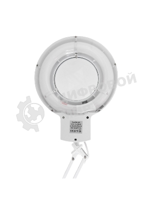 Лупа на струбцине круглая настольная Rexant 3Х с подсветкой, белая