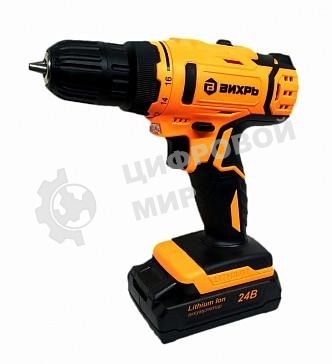 Дрель-шуруповерт аккумуляторная Вихрь ДА-24Л-2к 72/14/18, Аккумуляторная, 24В