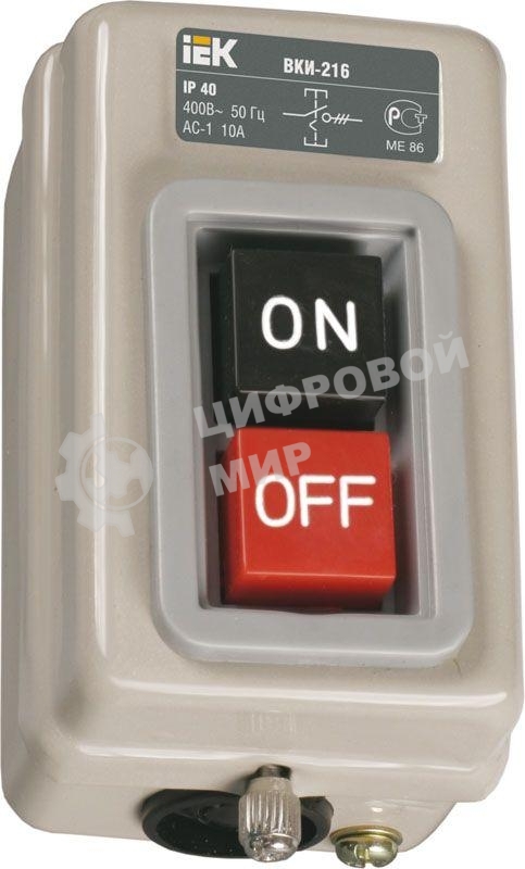 Выключатель ВКИ-211 6А 230/400В IP40 IEK KVK10-06-3