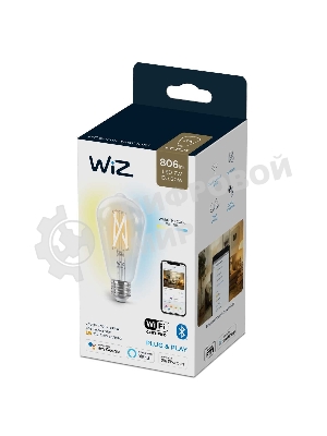 Лампа светодиодная WiZ Wi-Fi BLE60WST64E27927-65CL1PF/6