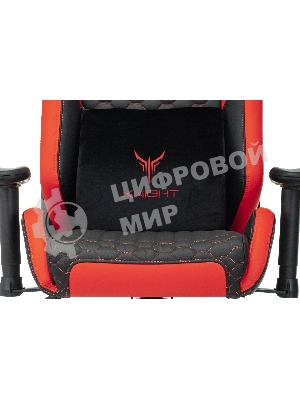 Кресло игровое Knight Neon черный/красный соты эко.кожа с подголов. крестовина металл