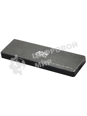 Внешний корпус SSD AgeStar 31UBVS6C NVMe/SATA алюминий черный M2 2280 м