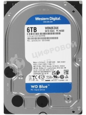 Жесткий диск Western Digital SATA 6Tb 6Gb/S 256MB BLUE WD60EZAX WDC