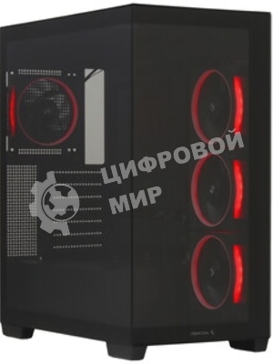 Компьютерный корпус Deepcool CG580 4F V2 без БП, боковое окно (панорама), 4x120мм ARGB PWM вентилятора, черный, ATX (R-CG580-BKADA4-G-2)