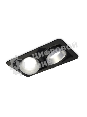 Комплект встраиваемого светильника Ambrella light XC7664023 SBK/MCH черный песок/хром матовый MR16 GU5.3 (C7664, N7033)