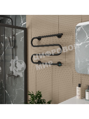 Полотенцесушитель электрический BAU M Black 41,5х61,5, черный матовый