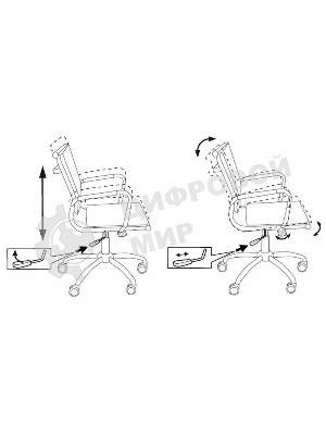 Кресло Бюрократ CH-993-Low/grey серый, экокожа