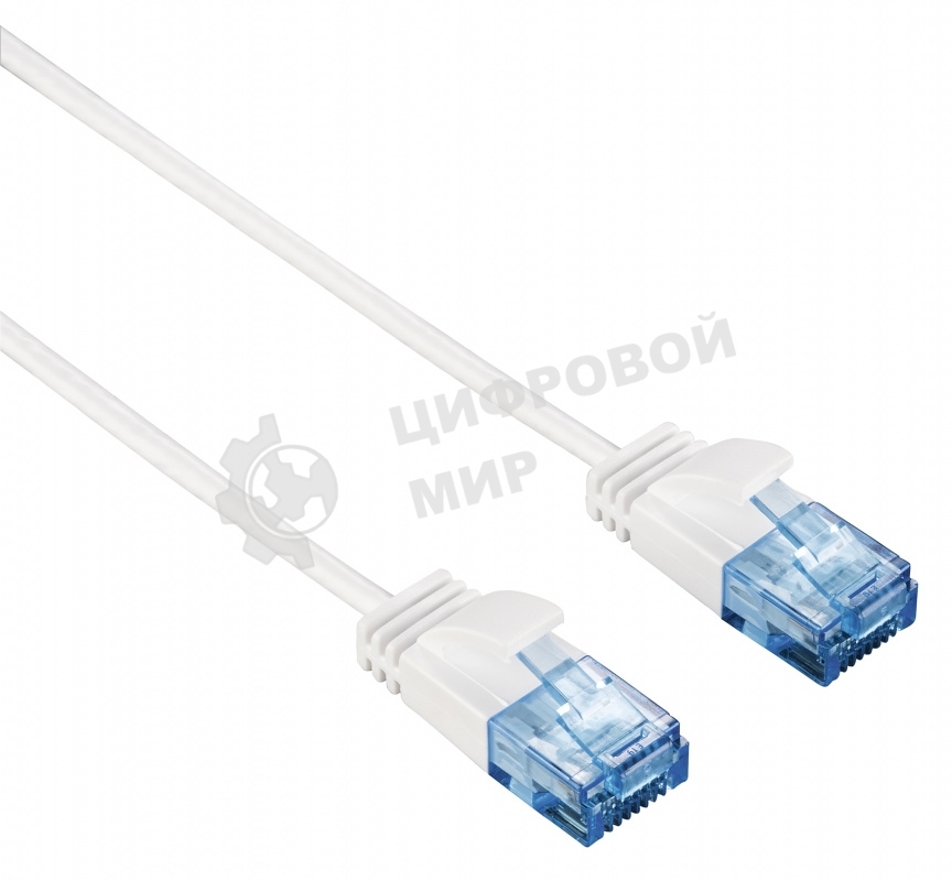 Патч-корд Hama Slim-Flexible UTP cat6 solid 1.5м белый RJ-45 (m)-RJ-45 (m)
