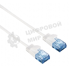 Патч-корд Hama Slim-Flexible UTP cat6 solid 1.5м белый RJ-45 (m)-RJ-45 (m)