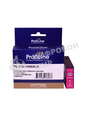 Картридж струйный ProfiLine PL-PGI-1400XLM для принтеров Canon MB2040/MB2140/MB2340/MB2740 с чернилами Magenta