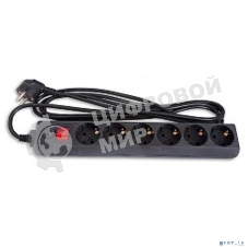 Сетевой фильтр Buro Сетевой фильтр, 6 розеток, 5 метра, черный