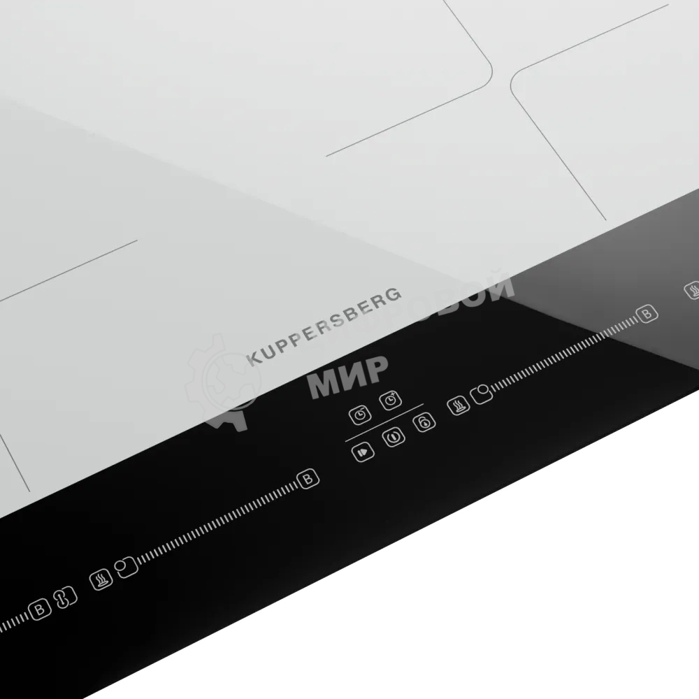 Варочная поверхность Kuppersberg ICI 622 W, индукция, High-Tech, прямой край, 9 уровней мощности, бустер, Stop and Go, Flexi-zone, автоматическое отключение, таймер, авто программы, индикатор остаточного тепла, сенсорное управление, цвет белый